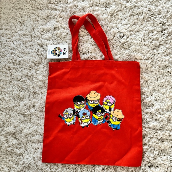 NEW BTS X Despicable Me 4 Canvas Tote Bag - Picture 3 of 4